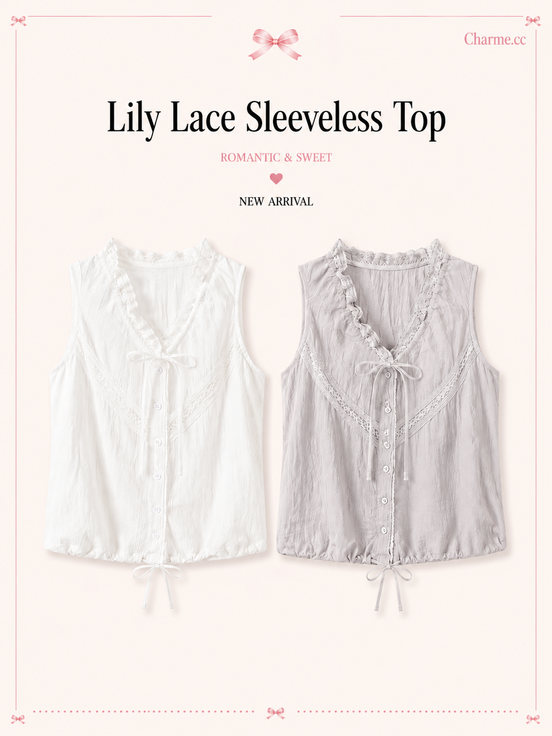 LACE TRIM SLEEVELESS TOP