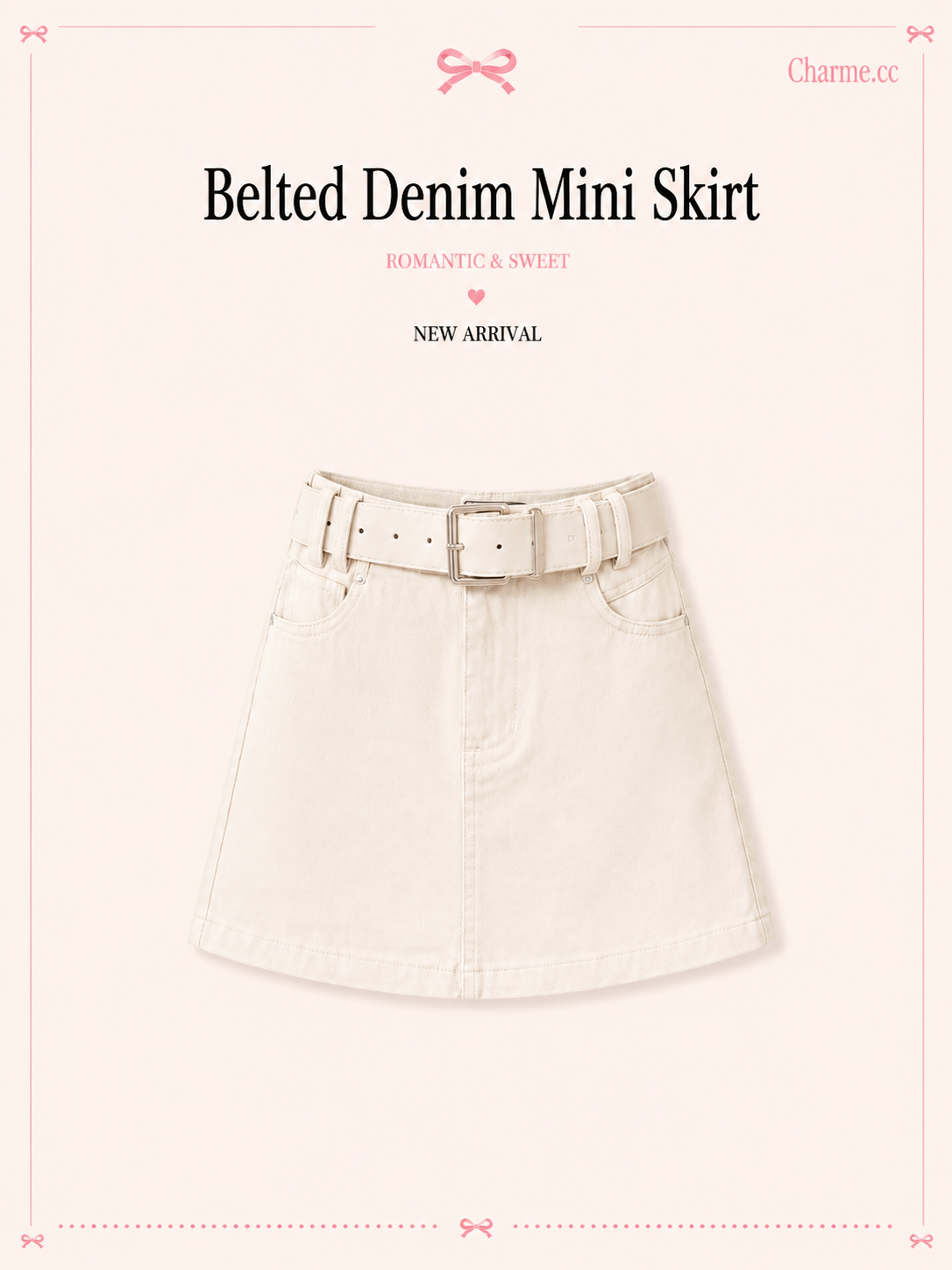 Belle’s Denim Mini Skirt (with Belt)