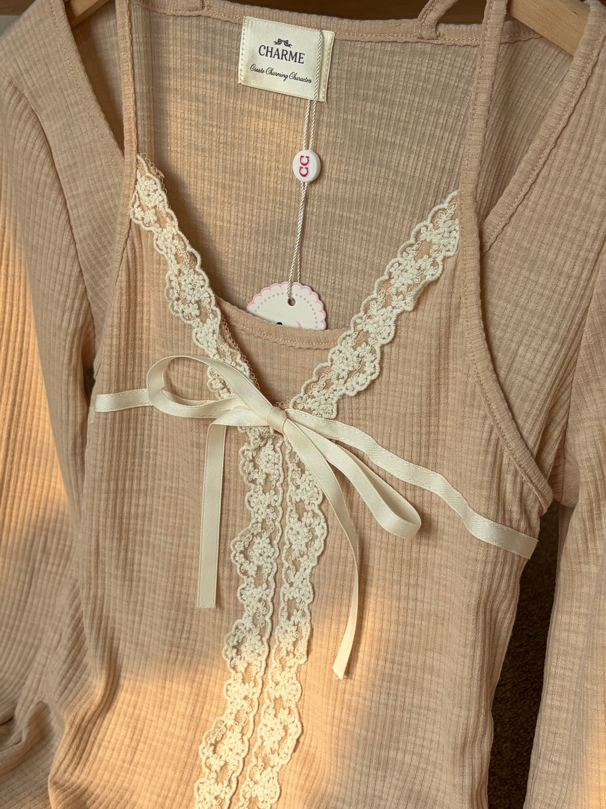 Colette Lace Ribbon Layered Top