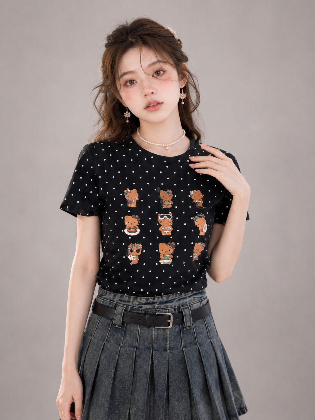 Polka Kitty Tee