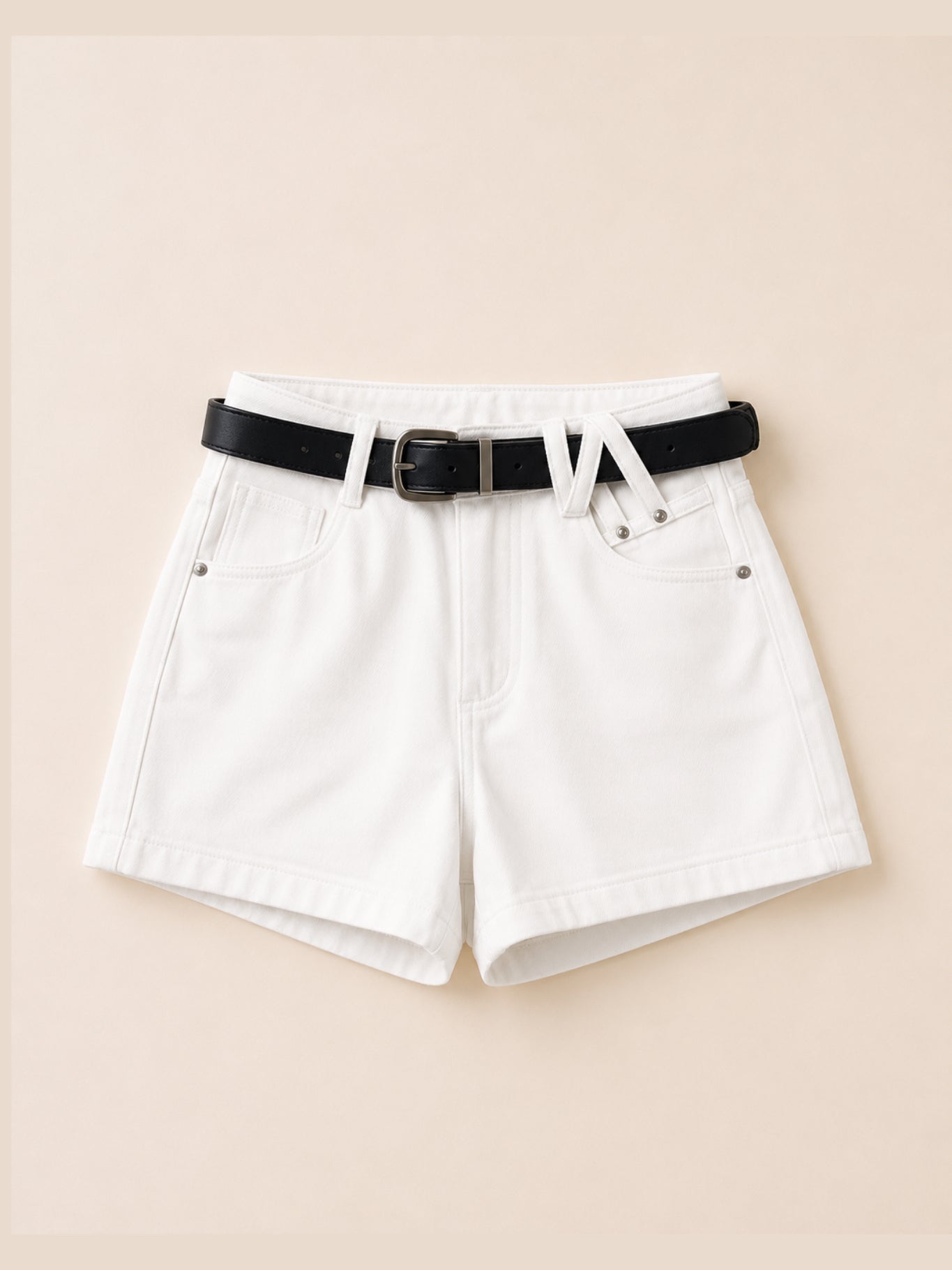 Everyday Denim Shorts (White)