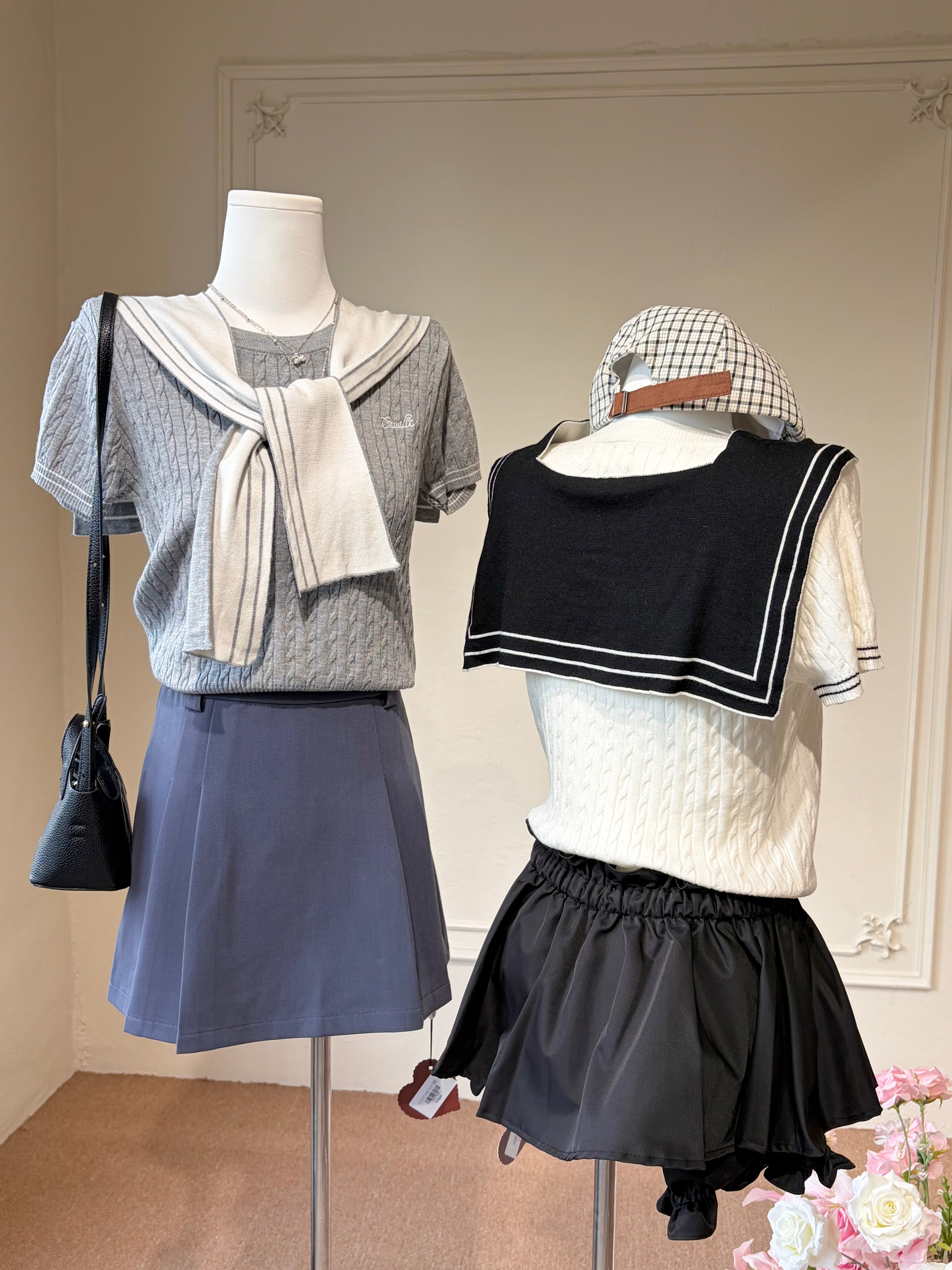 SAILOR SCARF KNIT TOP