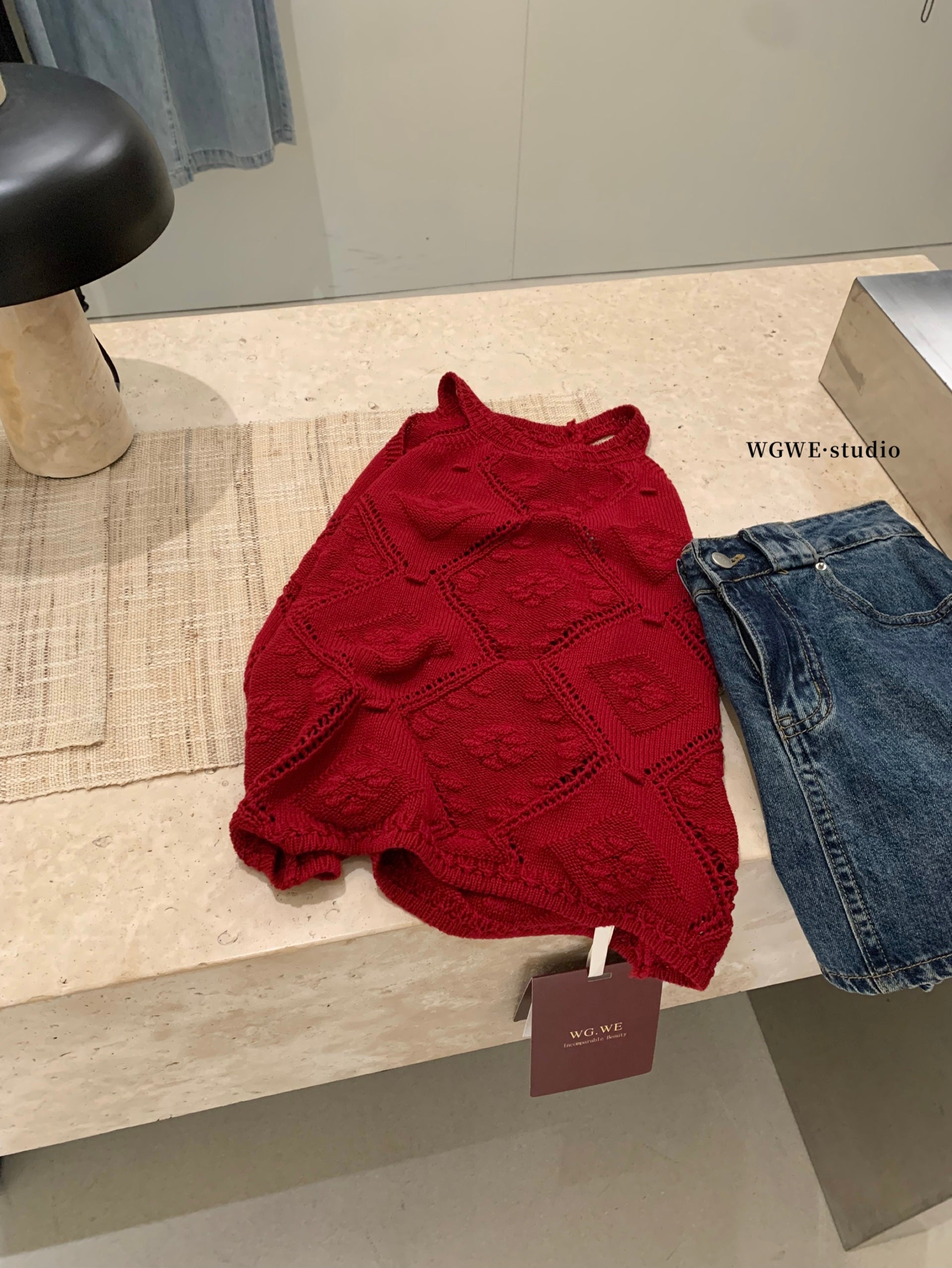 W9004 超可爱！麻花针织背心