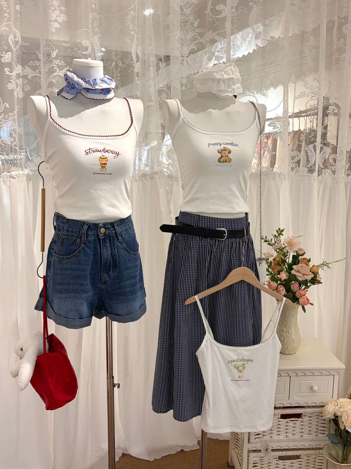 Charme Callie Fruit Embroidery Cami Top in Three Designs