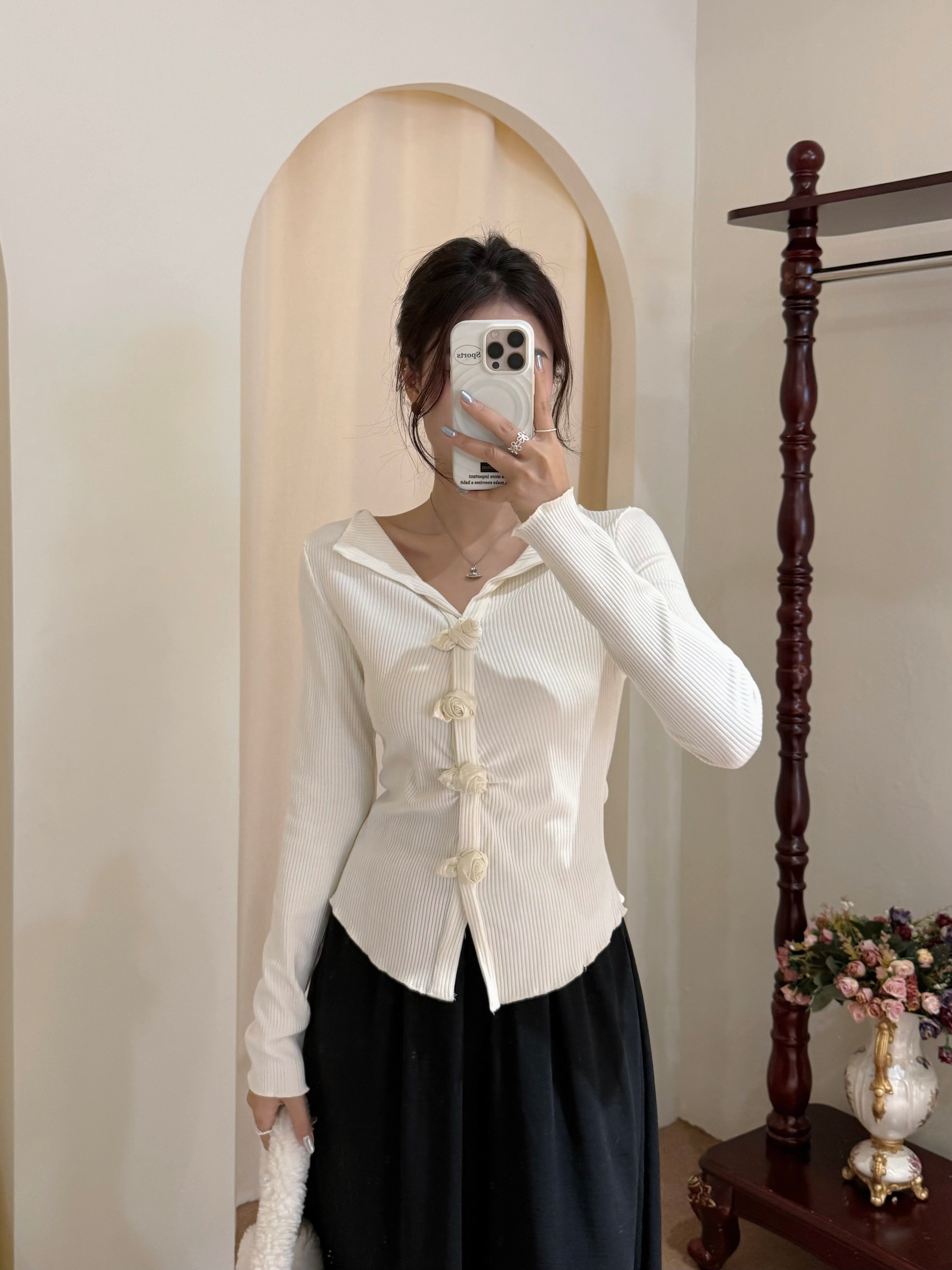 Rose Knit Top