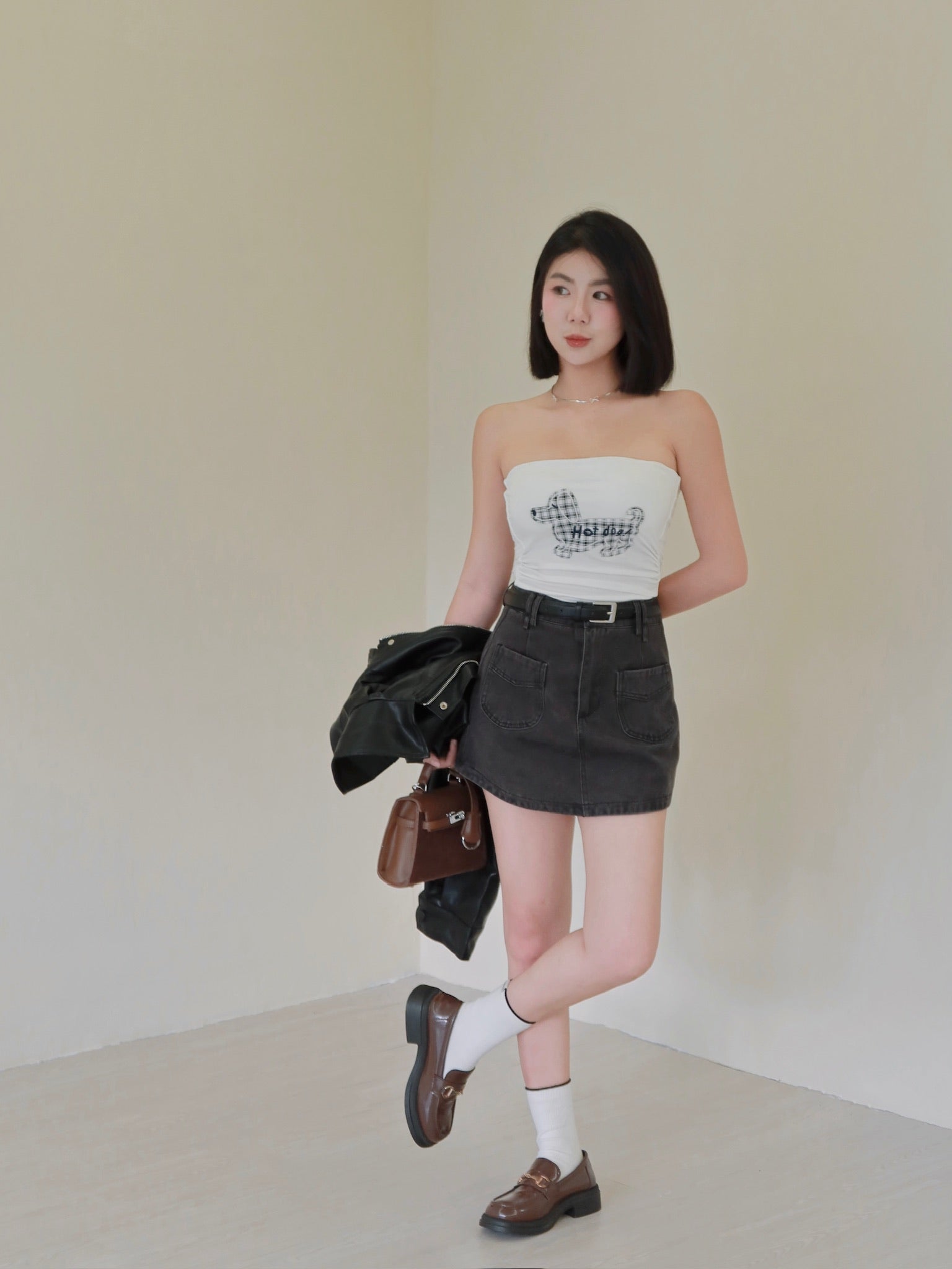𝘾𝙃𝘼𝙍𝙈𝙀 Luna Skirt 弯月裙 🌙 (Beige)