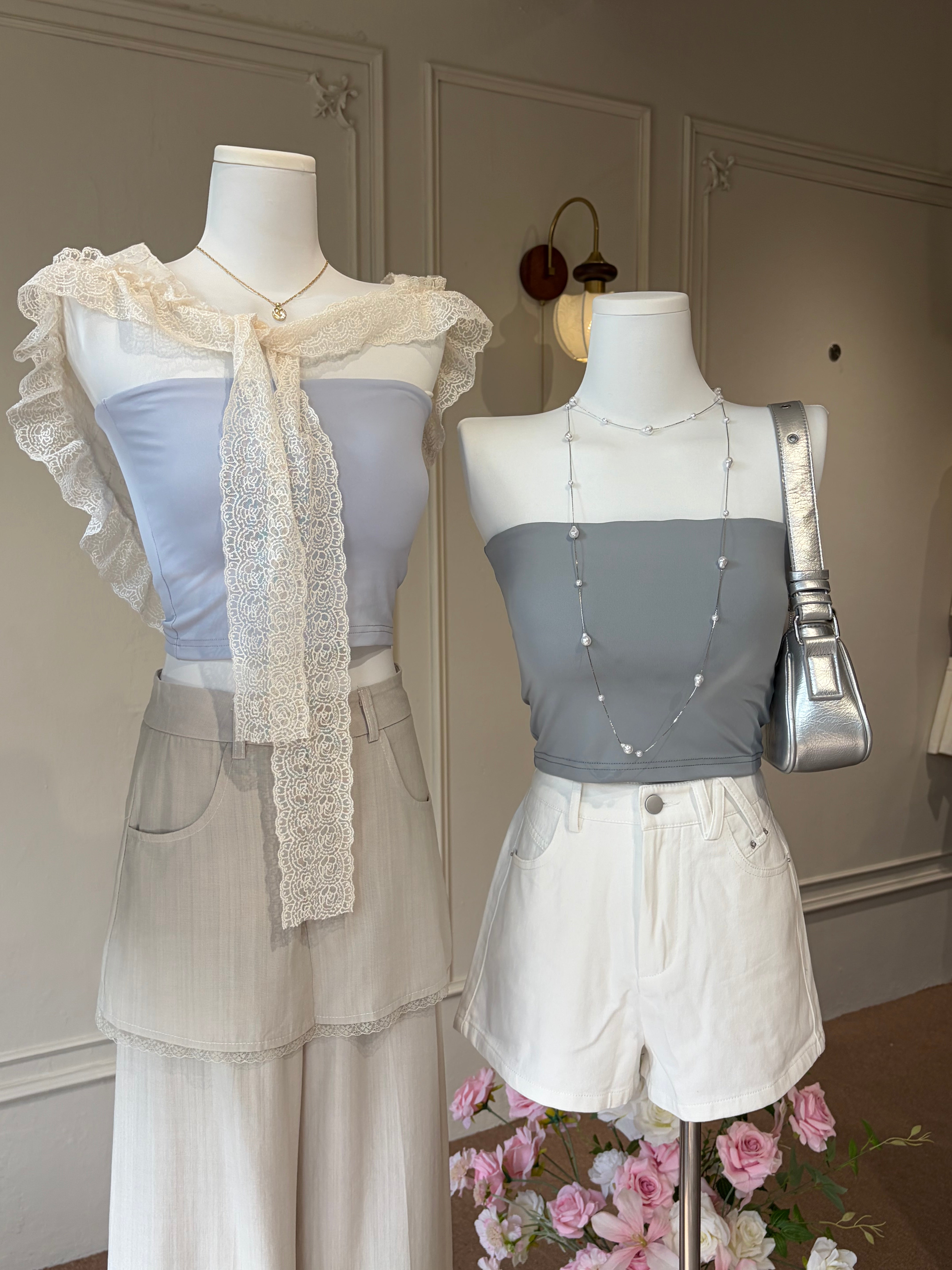 Everyday Denim Shorts (White)