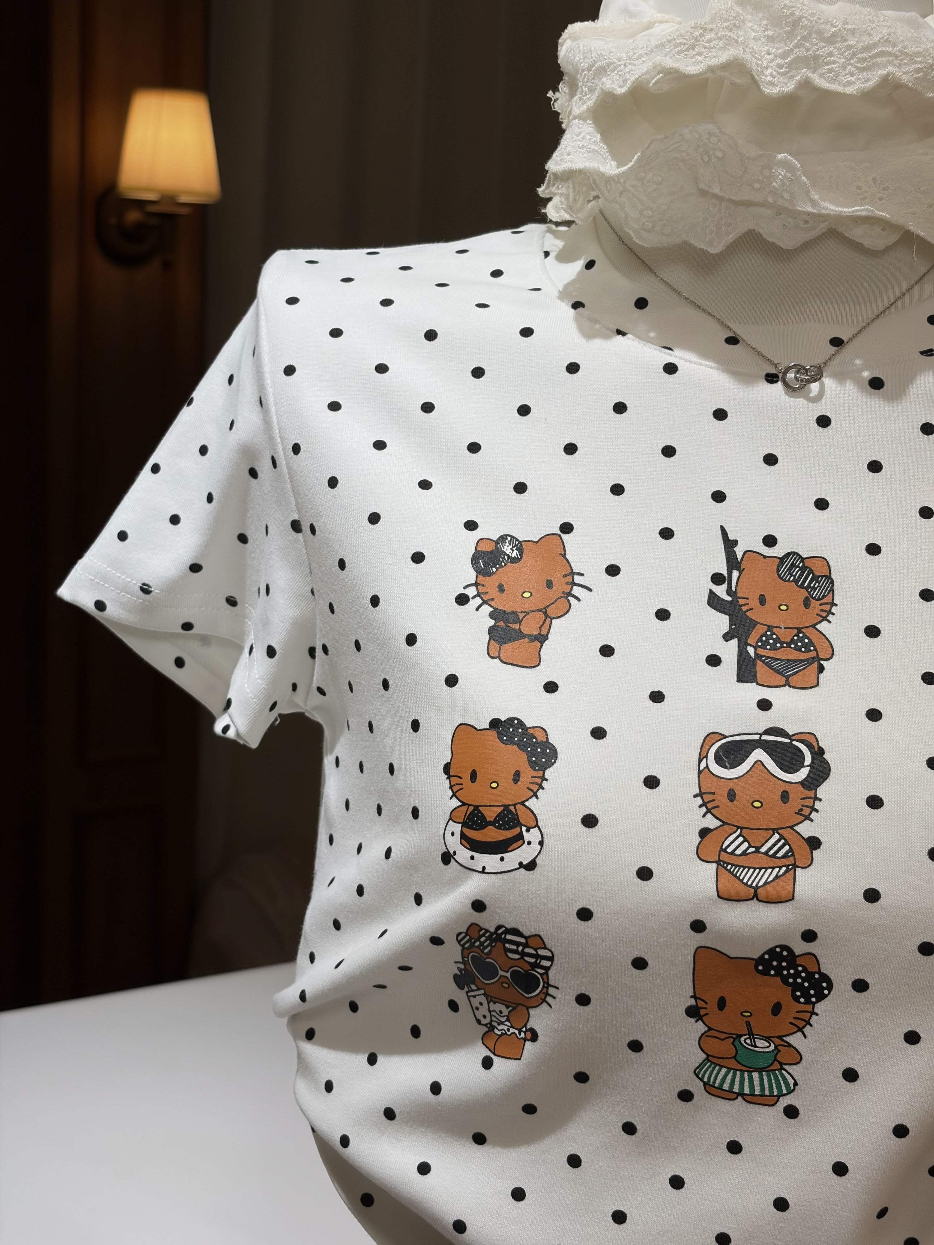 Polka Kitty Tee