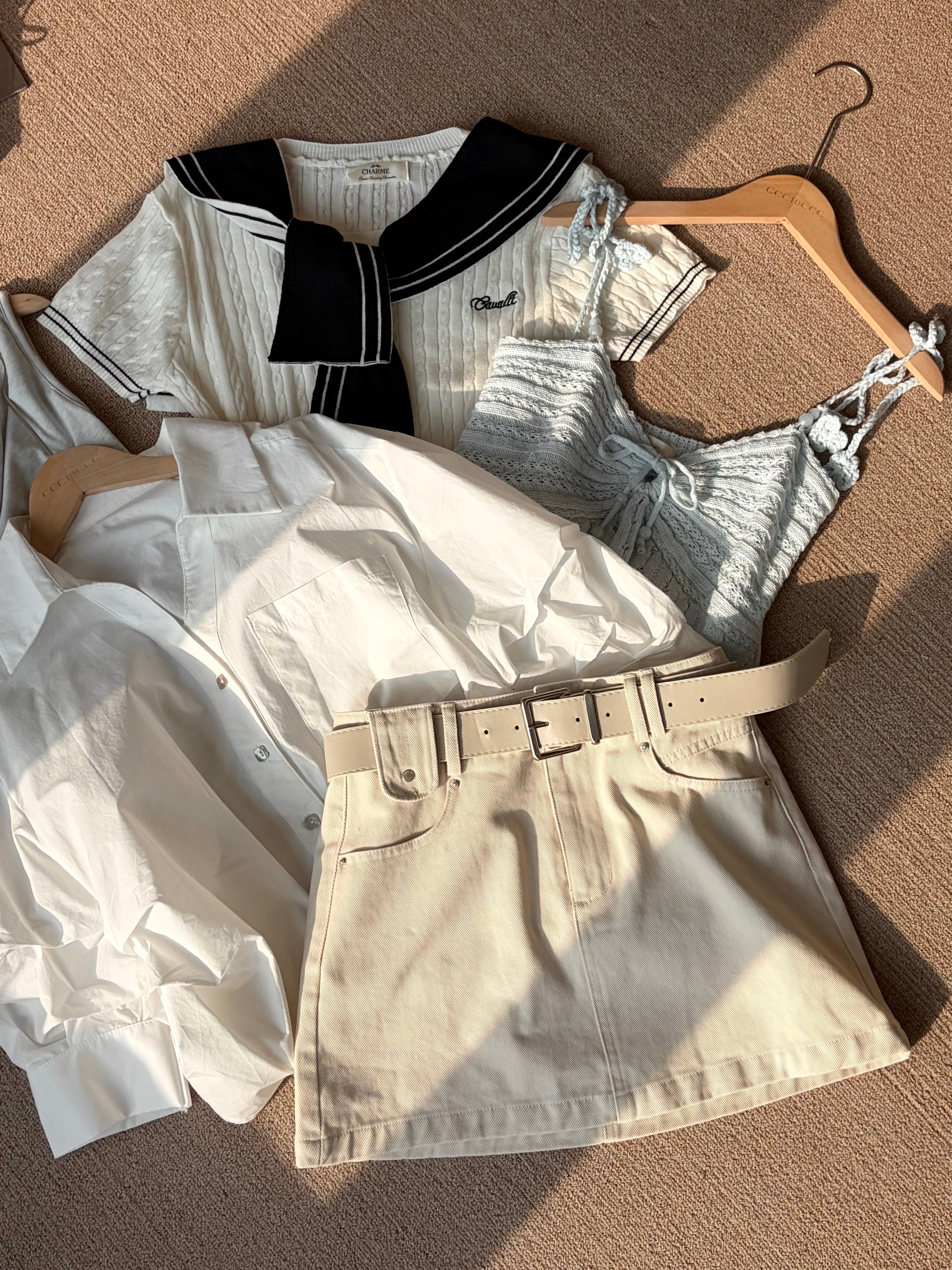 Belle’s Denim Mini Skirt (with Belt)