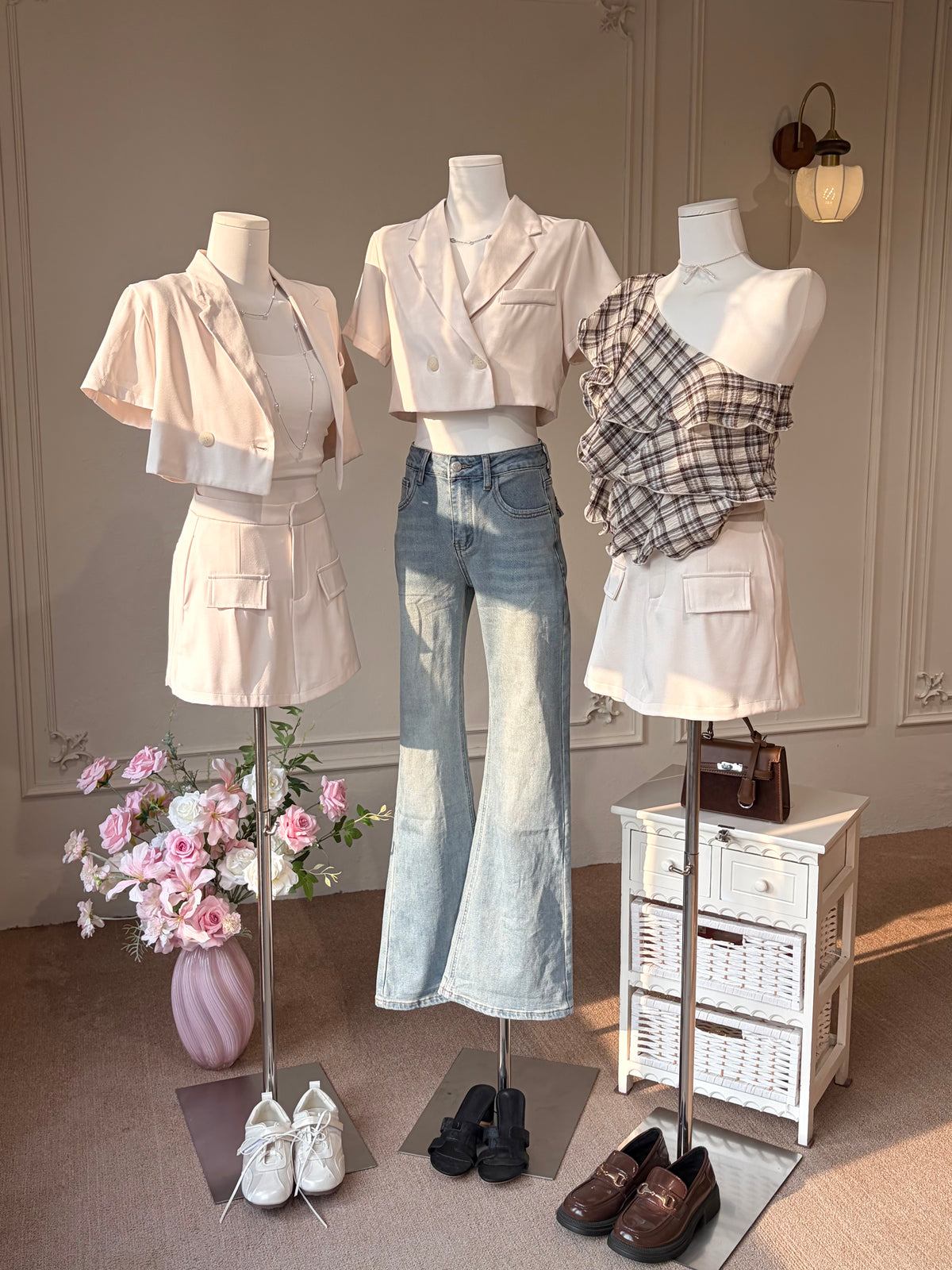 𝘾𝙃𝘼𝙍𝙈𝙀 Sydney Top / Skort（Beige）