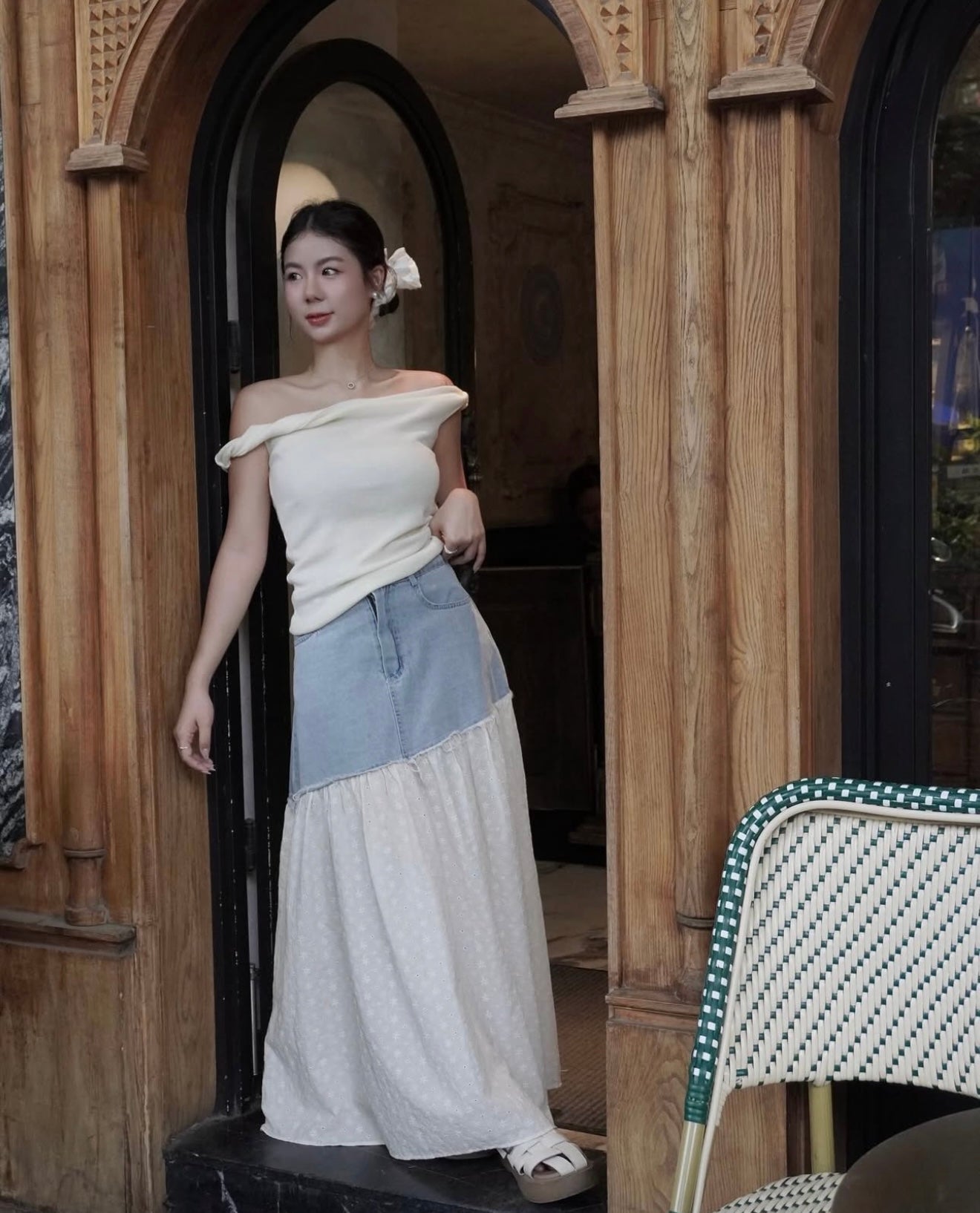 𝘾𝙃𝘼𝙍𝙈𝙀 Lily Denim Skirt