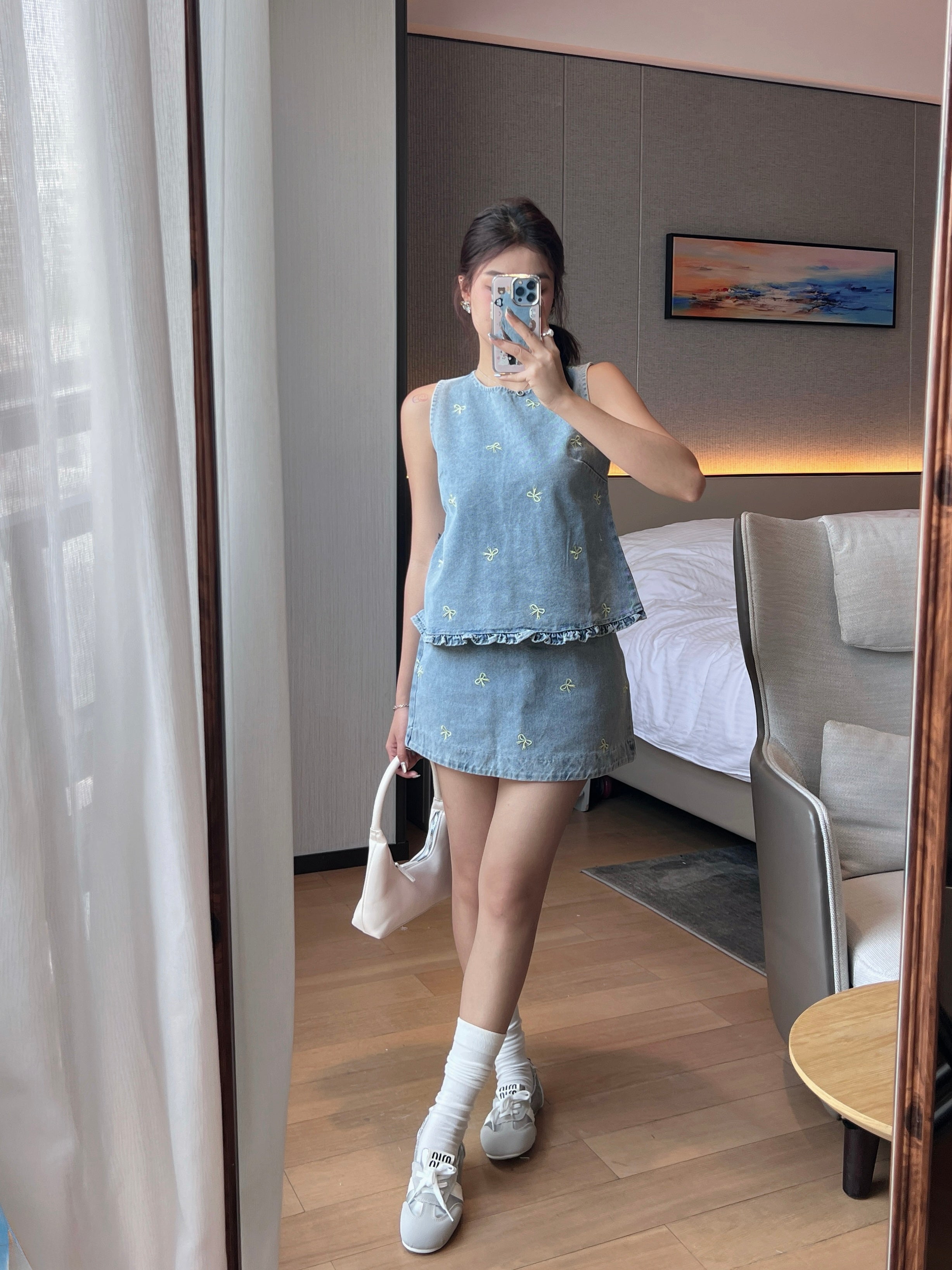 Ribbon Denim Set